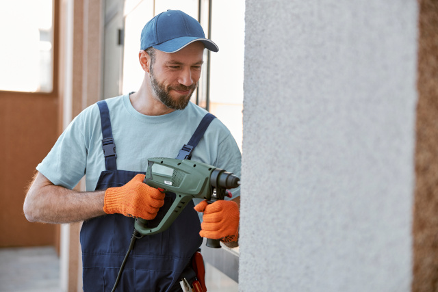 Beton bohren mit Bohrhammer